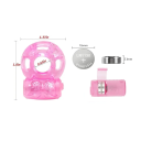 Conjunto de 5 anéis de constrição vibratórios em silicone com textura suave, patrona vibratória de 30min, design flexível 4,6x3,5 cm, embalagem discreta 2