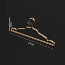 Conjunto de 5 cabides de alumínio 41 x 20 cm Cor dourada Cabides metálicos para roupa Para varão de 4,5 cm de diâmetro 2