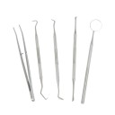 Conjunto de 5 ferramentas para remoção de tártaro Aço inoxidável Ferramentas dentárias Higiene oral em casa Placa dentária 6