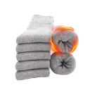 Conjunto de 5 pares de meias de inverno para homens e mulheres Meias quentes de lã Unisex meias de esqui tamanhos 38-45 5