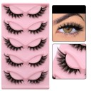 Conjunto de 5 pares de pestanas artificiais Pestanas longas artificiais com faixa completa Conjunto para extensão de pestanas Pestanas adesivas naturais 14