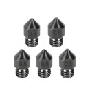 Conjunto de 5 pcs de bicos de aço temperado 0,8 mm M6 para filamento 1,75 mm Impressão rápida de grandes peças Bicos de substituição robustos 1