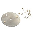 Conjunto de 5 pernas de substituição para mostradores de relógio 0,6×4 mm para reparação de mostradores Diâmetro da base 3 mm Peças de substituição para fixação do mostrador 4