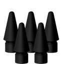 Conjunto de 5 pontas de substituição para caneta touch compatível com Apple Pencil 1 e 2 geração Pontas finas para escrita e desenho 3