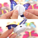 Conjunto de 5 unidades de luzes LED em forma de borboleta Luz noturna autocolante para parede Decoração para quarto de crianças Diâmetro 3,5 cm Cores 3