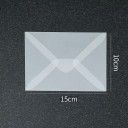 Conjunto de 50 unidades de envelopes transparentes 15 x 10 cm papel semi-transparente com fecho adesivo envelopes para cartões de felicitações convites 2