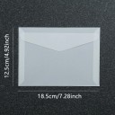 Conjunto de 50 unidades de envelopes transparentes 18,5 x 12,5 cm papel semi-transparente com aba autocolante envelopes para cartões de felicitações convites 2