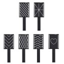 Conjunto de 6 ímanes para unhas 3 x 2 x 0,6 cm Ímanes com diferentes padrões Efeito Cat Eye Íman para gel de verniz Design 3D Acessório para nail art Decoração de unhas 1