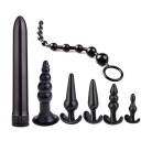 Conjunto de 7 pcs de brinquedos eróticos vibrador, plugs anais, bolas anais de silicone para ele e para ela, embalagem discreta 1