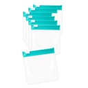 Conjunto de 7 sacos para medicamentos 7,5 x 7,5 cm Sacos zip transparentes Sacos reutilizáveis Organizador de viagem Embalagem plástica 5