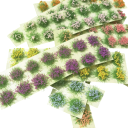 Conjunto de 7 tiras de flores 6–8 mm 49 unid Grama modelar autocolante Faixas coloridas de vegetação para diorama e mini paisagem 1