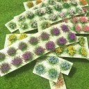 Conjunto de 7 tiras de flores 6–8 mm 49 unid Grama modelar autocolante Faixas coloridas de vegetação para diorama e mini paisagem 3