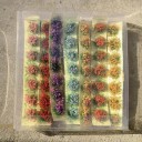 Conjunto de 7 tiras de flores 6–8 mm 49 unid Grama modelar autocolante Faixas coloridas de vegetação para diorama e mini paisagem 4