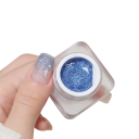 Conjunto de 8 pcs de géis cromados brilhantes para unhas UV LED vernizes de gel brilhantes para nail art curáveis em lâmpada UV e LED 8