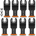 Conjunto de 8 pcs de lâminas de serra oscilantes de 34 mm Lâmina japonesa em aço carbono Lâminas de substituição para madeira plástico metal 1