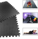 Conjunto de 8 pcs de tapetes de puzzle pretos em espuma EVA 30x30 cm Piso de fitness protetor para yoga, exercício e ginásio em casa 2