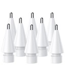 Conjunto de 8 pontas de substituição 3.0 para caneta táctil compatível com Apple Pencil 1 e 2 pontas metálicas finas 2