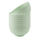 Conjunto de 8 taças de plástico 7,8 x 15 cm Taças redondas coloridas para salada, sopa e sobremesa Utensílios reutilizáveis para a cozinha e para levar 11