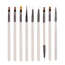 Conjunto de 9 pcs pincéis acrílicos 15,5 cm Pincéis para unhas para gel, verniz e acrílico Conjunto de manicure para decoração e nail art para uso doméstico e profissional 1