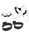Conjunto de algemas para as mãos e pés para prender os pulsos às coxas, sistema ajustável com correia, acolchoamento interno macio, embalagem 1