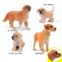 Conjunto de animais família canina 4 pcs 2