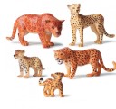 Conjunto de animais família de leopardos 5 pcs 1