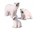 Conjunto de animais ursos polares 3 pcs 1