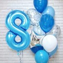 Conjunto de balões de aniversário 12 unidades 10