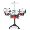 Conjunto de Bateria Jazz Infantil em Plástico 42 x 36,5 x 20 cm Brinquedo Educativo para Iniciantes Instrumento Musical para Rapazes 1