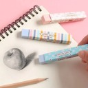 Conjunto de borrachas coloridas para crianças e estudantes 6 pcs Borracha flexível para papel Borracha amiga das crianças para apagar lápis 1,25 x 0,95 x 8,4 cm 2