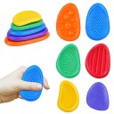 Conjunto de brinquedos anti-stress de silicone 6 pcs ferramentas de relaxamento de várias texturas 4–7 cm para alívio do stress 1