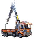 Conjunto de camião de betão com bomba 54,5 x 12,5 x 21 cm 2098 peças Grande modelo técnico para avançados Idade 14+ Máquina de construção 2