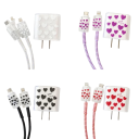 Conjunto de capas protetoras para carregador e cabo de iPhone, capa decorativa contra quebras, 5 peças, compatível com 18W/20W 4