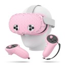 Conjunto de capas protetoras para Meta Quest 3S com capa para óculos e capa facial e capas para controladores com alça e tampas para joysticks 8