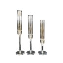 Conjunto de castiçais acrílicos 35 / 40 / 45 cm aparência de cristal castiçais decorativos em suporte Castiçais transparentes para decoração de mesa 1