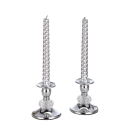 Conjunto de castiçais de metal para velas em forma de cone com elemento de cristal 2 pcs suporte de metal diâmetro da vela 2,3 cm decoração de mesa para casamentos e festas 2