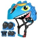Conjunto de ciclismo infantil 50–54 cm Casco de dinosaurio EPS Protectores de rodillas, codos y palmas Conjunto de protección para bicicleta 1