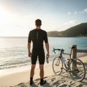 Conjunto de ciclismo masculino Camisola de mangas curtas e calções Ajuste justo Material elástico 80 % poliéster e 20 % spandex 8