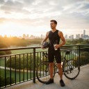 Conjunto de Ciclismo Masculino Camisola Sem Mangas e Calções Com Fecho à Frente Material Elástico 80 % Poliéster e 20 % Spandex 7