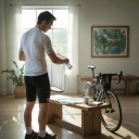 Conjunto de ciclismo para hombre Camiseta de manga corta y pantalones cortos con tirantes y almohadilla 90 % poliéster y 10 % Lycra Camiseta 6