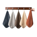 Conjunto de cinco toalhas absorventes de secagem rápida 30 × 30 cm têxtil macio mistura de cores para casa de banho e cozinha 4