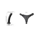 Conjunto de cinto strap-on em pele sintética premium com dildo de silicone de 12,5 cm, fixação segura, correias ajustáveis, embalagem discreta 2