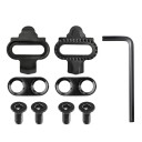 Conjunto de clipes de pedais para ciclistas compatíveis com o sistema SPD para MTB e bicicletas de estrada, o conjunto inclui parafusos e chave Allen 1