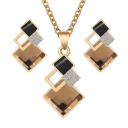 Conjunto de collar y pendientes de mujer con piedras decorativas 6