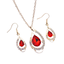 Conjunto de collar y pendientes de mujer con piedras decorativas V189 2