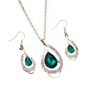 Conjunto de collar y pendientes de mujer con piedras decorativas V189 4