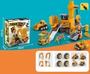 Conjunto de construção de camiões com escavadora 20 x 19 x 13 cm Máquina de trabalho dobrável com chave de fendas Brinquedo educativo para crianças 3