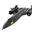 Conjunto de construção do avião Lockheed SR-71 Blackbird 183 peças 43,8 x 22,7 cm Aeronave de reconhecimento estratégico Modelo de avião Conjunto de construção histórica 3