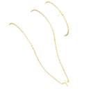 Conjunto de cruz colar 45.5+5 cm e pulseira 19+5.5 cm Joias casuais elegantes para mulheres Presente elegante Conjunto de cruz delicado 1