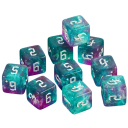 Conjunto de Dados 10 pcs D6 Acrílicos Brilhantes Dados de Seis Faces para Jogos de Tabuleiro, RPG, Ensino de Matemática e Jogos Sociais 8